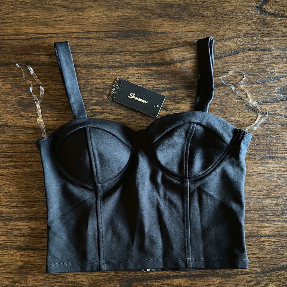 Shinestar Black Tank Top